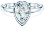 SAVICKI Inel de logodnă Pure: aur alb, diamant tăietură lacrimă - savicki - 18 478,00 RON