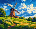 Alkotásutca Szélmalom tánc - Számfestő készlet kereten 40x50
