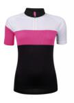 Force Bluza ciclism Force View Lady maneci scurte negru/alb/roz S