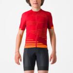 Castelli Tricou cu maneca scurta Castelli Aero Kid, pentru copii, rosu aprins/portocaliu, 6A