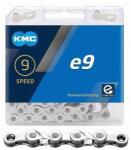 KMC Lant KMC E9 Silver 9 viteze, 122 zale, Ebike, Argintiu
