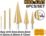 INGCO Set Burghie Conice 6buc INGCO AKSDS2061 (AKSDS2061) - sculefix Burghiu