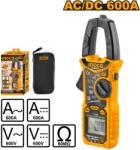 INGCO Clampmetru 600A INGCO DCM6005 digital AC/DC, multimetru profesional cu NCV, masurare tensiune, rezistenta si frecventa (DCM6005)