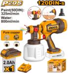 INGCO Pistol Vopsit 20V 800ml cu Acumulator INGCO CSGLI20042E (CSGLI20042E)