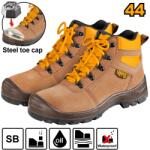 INGCO Bocanci Piele Intoarsa Maro cu Varf Metalic 39 INGCO SSH02SB. 39 (SSH02SB.39)