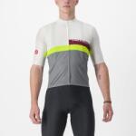 Castelli Tricou cu maneca scurta Castelli A Blocco, Alb/Gri/Galben Fluo/Visiniu, M