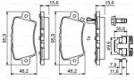 Bosch 0 986 494 642 set placute frana, frana disc