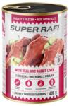 SUPER RAFI Pate cu vițel și ficat de iepure 400 g pentru câini adulți