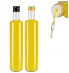 Bimberek DORICA palack 500 ml, Bimberek, átlátszó, olaj- és ecetadagoló, 28x5, 7 cm, tetővel ellátott szett (ZES001119)
