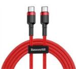 Baseus Cafule USB-C to USB-C 60W gyorstöltő adatkábel, 1m, piros CATKLF-G09