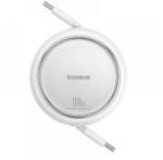 Baseus Free2Draw Mini automata behúzós USB-C to USB-C adat- és töltőkábel, PD 100W, 1m, fehér P10364500211-00