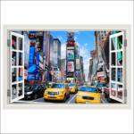 Blueback MAT Fotótapéta Times Square ablak, Manhattan, sárga taxi, 300 x 200 cm (BBIMG7483)