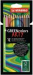 STABILO Green colors ARTY színes ceruza, vegyes színű, 12db-os