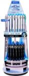 Writech Display roller gel cu uscare rapida Velar Writech, 0.7mm, 86 buc/set + 1 roller tester W-0201/86D