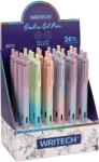 Writech Display roller gel cu uscare rapida Writech, corp degrade pastel Ombre, 0.7mm, albastru, 24 buc/set W-0171/24D-BLUE