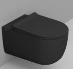 Ceramica Dolomite Mirto Round vas wc agăţat fără margine cu spălare turbionară negru mat D475781 (D475781)