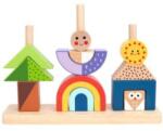 Tooky Toy Играчка Tooky: Дървена Монтесори строителна игра - Ден и нощ навън
