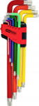 KS TOOLS XZN Hajlított csavarhúzó készlet 4 mm, 5 mm, 6 mm, 8 mm, 10 mm, 12 mm, 14 mm, 16 mm, 18 mm 9 részes (151.4510) (151.4510)