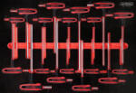 KS TOOLS Hajlított csavarhúzó készlet 2 mm, 2.5 mm, 3 mm, 4 mm, 5 mm, 6 mm, 7 mm, 8 mm, 10 mm T 8, T 10, T 15, T 20, T 25, T 27, T 30, T 40, T 50 (811.1018)