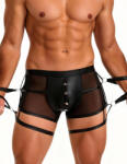 SuperLove See-through Stylish Men Boxer with Handcuffs 278 Black XL
