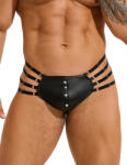 SuperLove Adjustable Elastic Bands Men Thong 280 Black XL