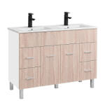 Leziter Neo 120 dulap de baie inferior cu chiuvetă alb-sonoma stejar (NEO120AFST)