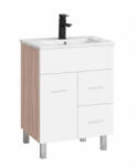 Leziter Neo 60 dulap de baie inferior cu chiuvetă sonoma stejar-alb (NEO60ASTF)