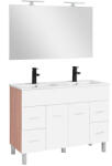 Leziter Neo Prime 120 mobilier de baie complet sonoma stejar-alb (NEOPR120STF)