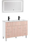 Leziter Neo Vision 120 mobilier de baie complet alb-sonoma stejar (NEOVIS120FST)