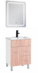 Leziter Neo Vision 60 mobilier de baie complet alb-sonoma stejar (NEOVIS60FST)