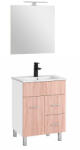Leziter Neo Prime 60 mobilier de baie complet alb-sonoma stejar (NEOPR60FST)