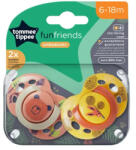 Tommee Tippee Tommee Tippee: Fun Friends játszócumi 2db-os szett (6-18 hó) (TTP43335896)