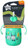 Tommee Tippee Tommee Tippee: Superstar Zöld Szívószálas Tanuló Itatópohár 300ml (TTP447830) - jatekshop