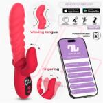 INTOYOU App Series Tingly Waving & Finger Vibrator with App Red Vibrator