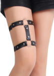 SuperLove Faux Leather Double Garter 81292 Black