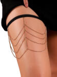SuperLove Body Jewel Garter with Gold Chains 81366 Black