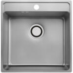 Laveo BESOS egymedencés mosogató, szövetmintás inox (SLB_310T) - modernkonyha