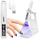 Soulima Hordozható UV LED lámpa+ tartó, mini 3W Hordozható lámpa LCD kijelzővel USB-C