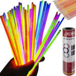 Kruzzel Világító pálcák - 100 db, fluoreszkáló karkötők összekötőkkel