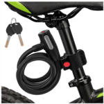 Trizand 150 cm-es kerékpárzár, 12 mm-es acélkábellel, kulcstartóval + 2 db kulcs