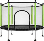 Malatec KIS KERTI TRAMBULIN GYEREKEKNEK - STABIL VÁZ + BIZTONSÁGI HÁLÓ 140 cm, zöld