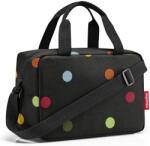 Reisenthel COOLERBAG TO GO fekete színes pettyes , kis ételtartó hűtőtáska ZK7009