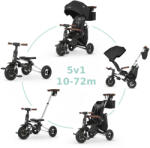 Qplay Trojkolka Nova Deluxe 5v1 Black, 10-72 mesiacov