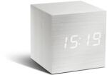 Gingko Design GINGKO Часовник/термометър CUBE - бяло дърво с бели цифри (Gingko-GK08W13) Будилник