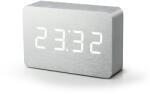Gingko Design GINGKO Часовник/термометър BRICK - алуминиев ефект с бели цифри (Gingko-GK15W6) Будилник
