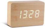 Gingko Design GINGKO Часовник с термометър BRICK - буково дърво с бели цифри (Gingko-GK15W11) Будилник