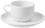 HENDI Ceasca cu farfuriuta Bianco 230 ml portelan alb, , Fine Dine, DNHFD-799352 (DNHFD-799352)