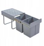  Froland beépített szemeteskosár 48x34x35cm Szürke 2x15L (83979911)