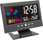 ProCart Ceas digital cu termometru si higrometru, control vocal, statie meteo, alarma, snooze, senzor de sunet, ecran LCD (594192)