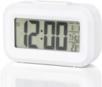 ProCart Ceas digital multifunctional LED, ora, data, temperatura, alarma, lumina fundal, snooze, alb (659054WHITE)